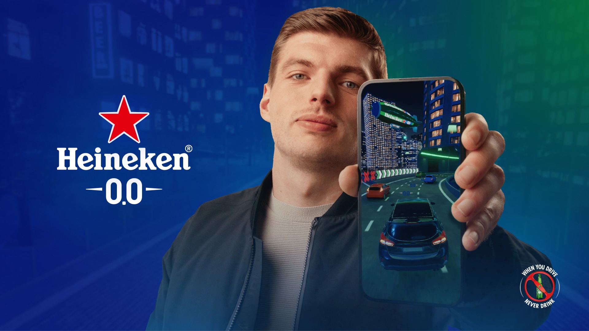 Heineken: Player 0.0, A race game with Max Verstappen